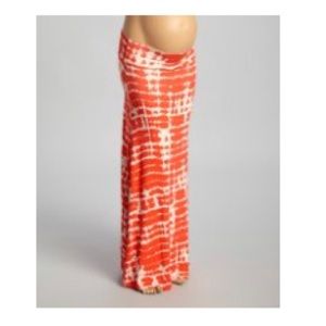 Coral Tie-Dye UnderBelly Maternity
Maxi Skirt Size Medium